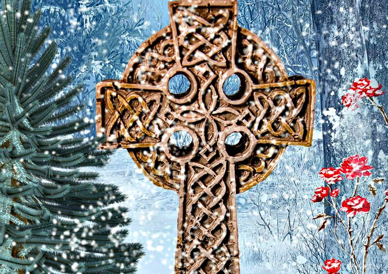 Celtic Cross in Winter
