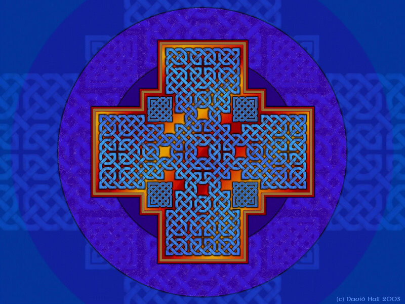 Celtic cross mandala design