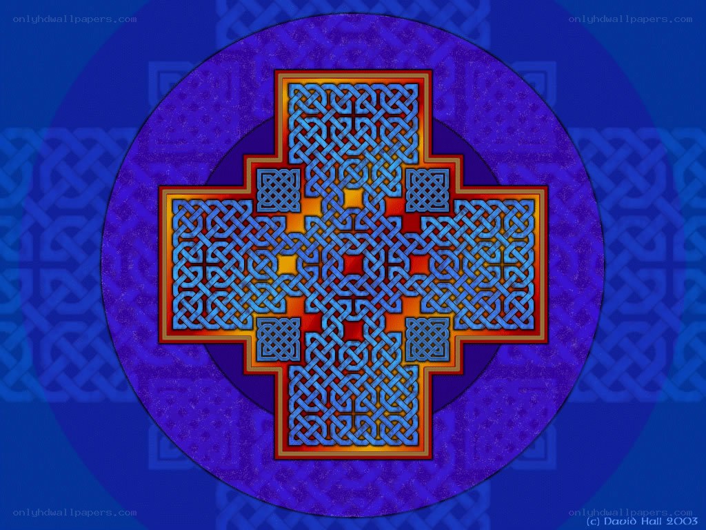 Celtic cross mandala design