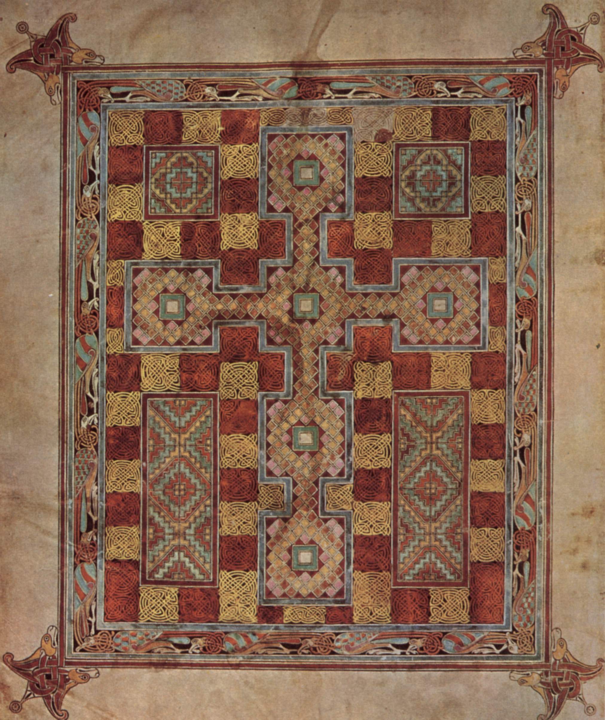 Celtic cross manuscript page