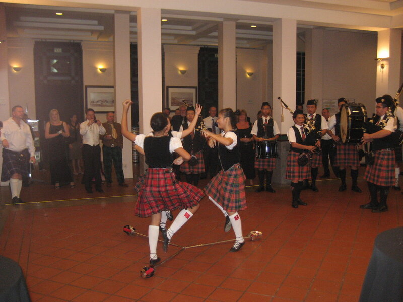 Celtic dancers perform with musicians
