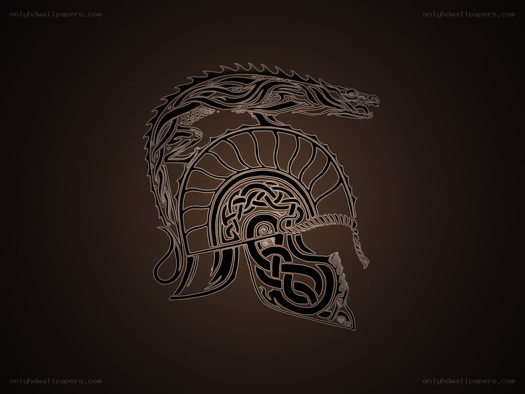 Celtic dragon helmet design