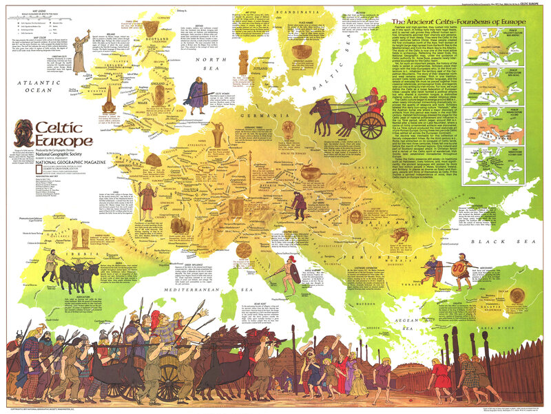 Celtic Europe historical map