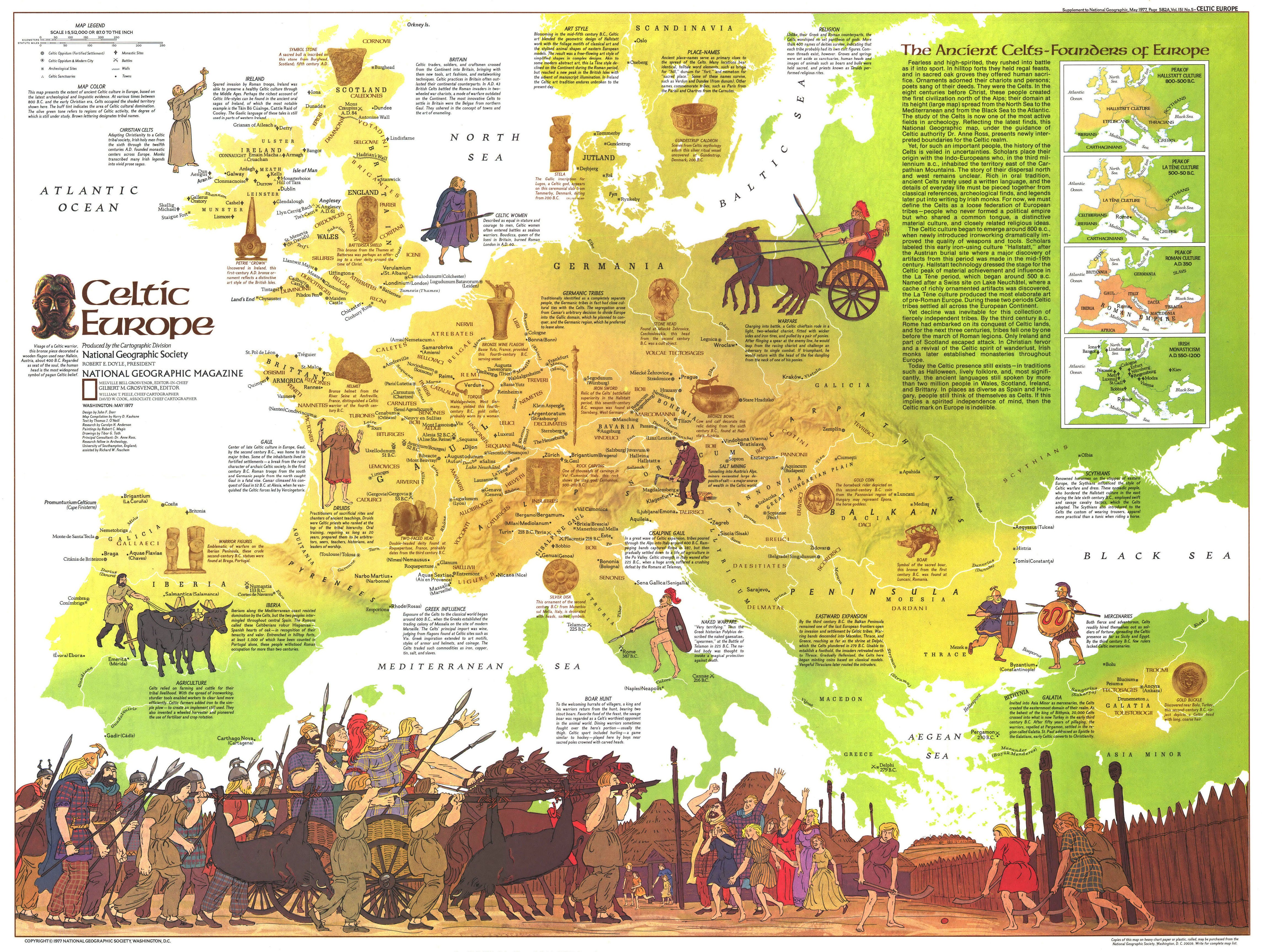 Celtic Europe historical map