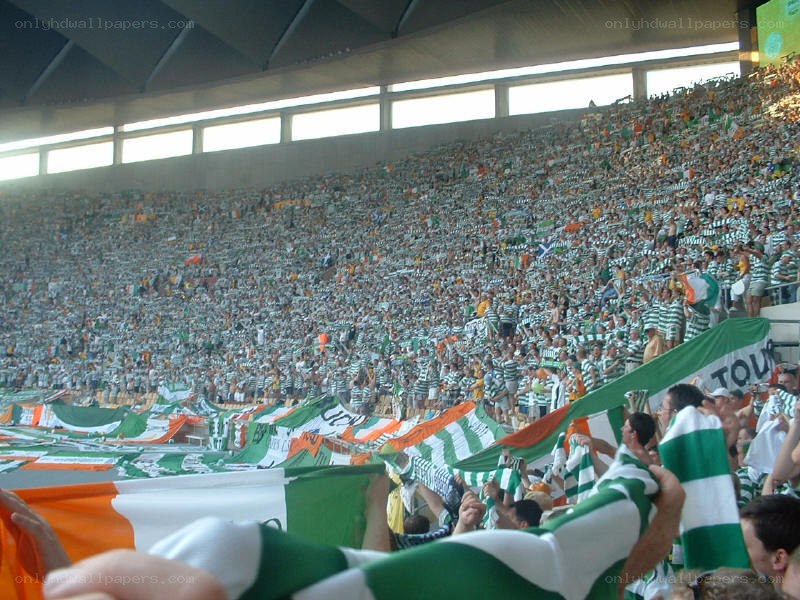 Celtic fans in stadium