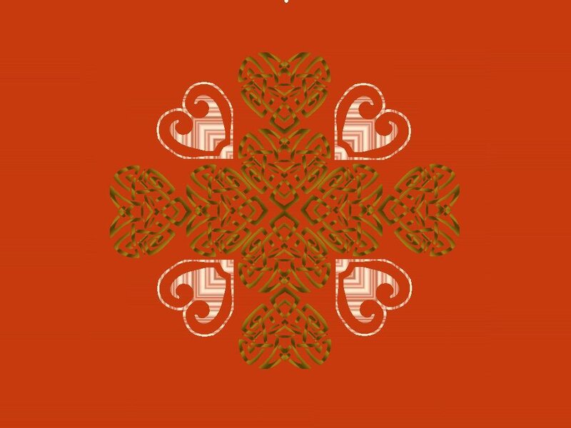 Celtic heart pattern design