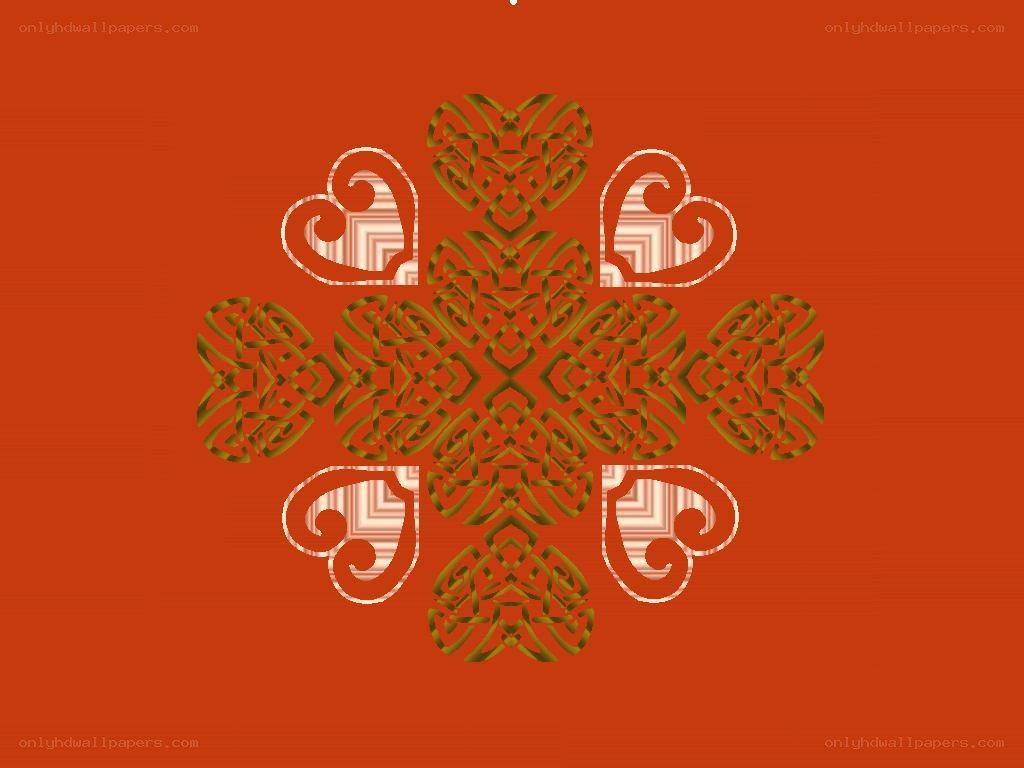 Celtic heart pattern design