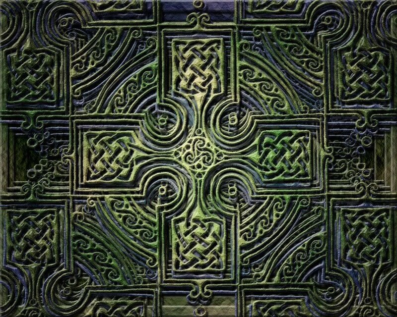 Celtic knot cross design