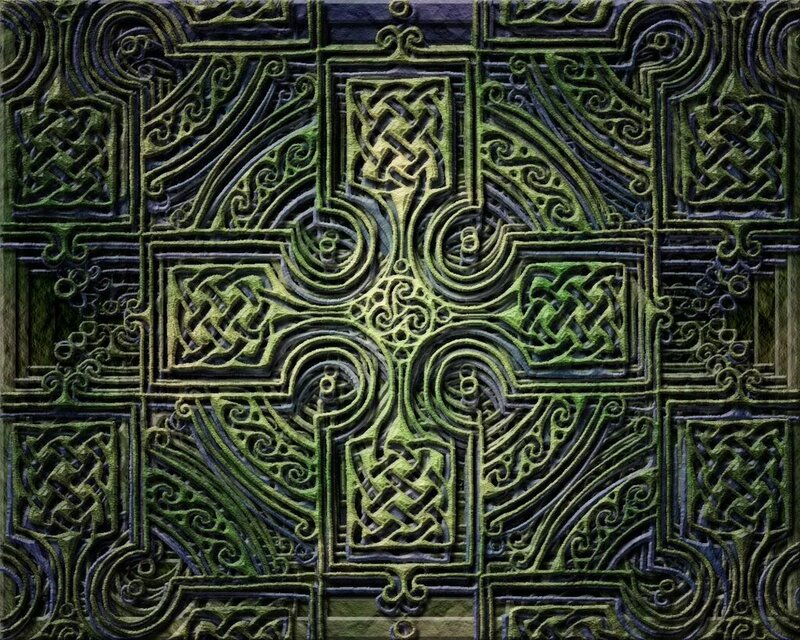 Celtic knot cross design