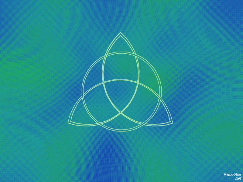 Celtic knot on blue-green background