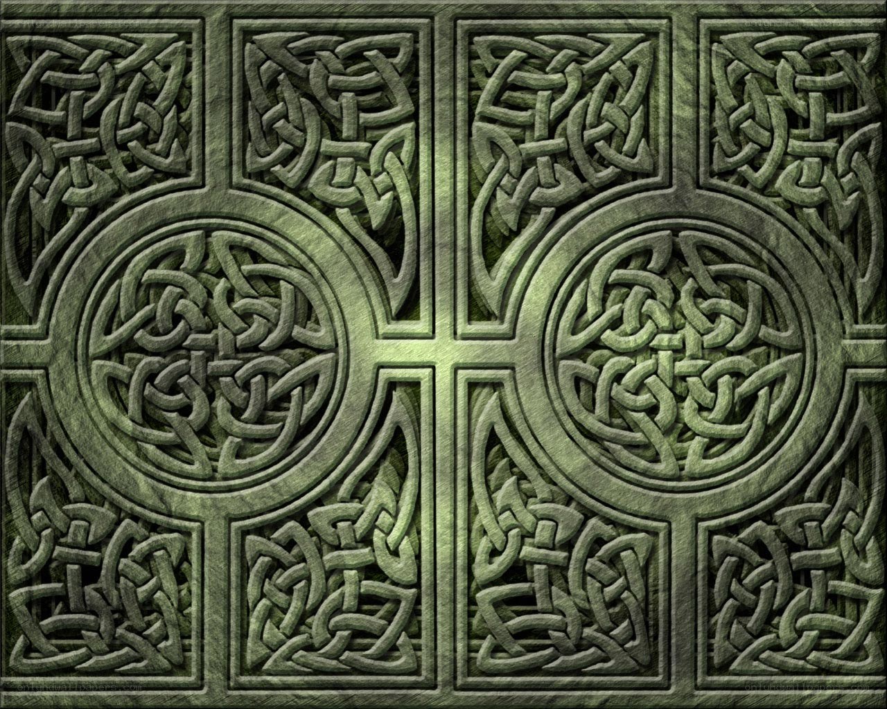 Celtic knot stone carving