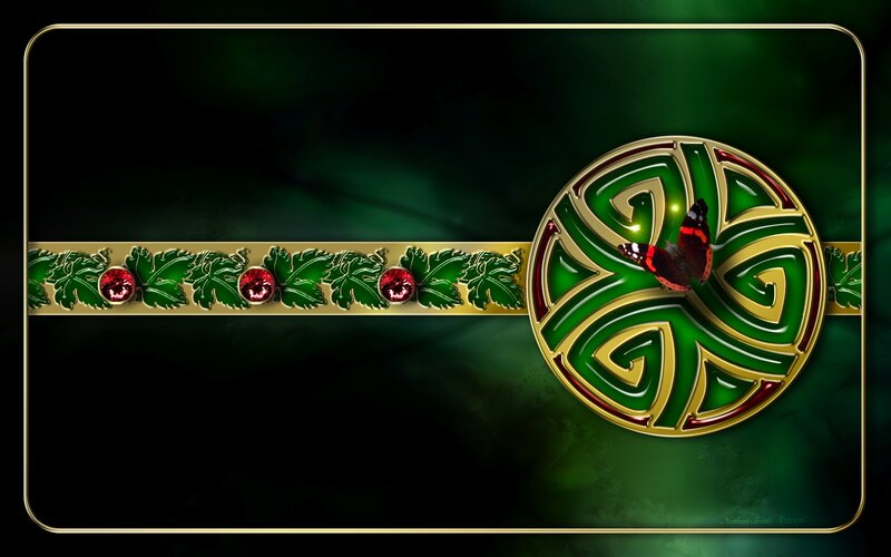 Celtic knot with butterfly