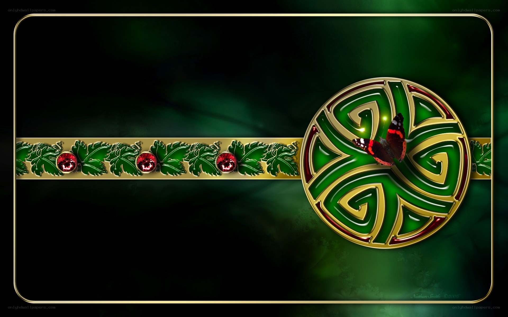 Celtic knot with butterfly