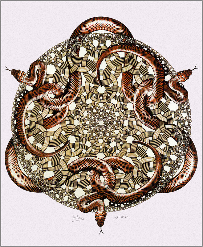 Celtic knot with snakes