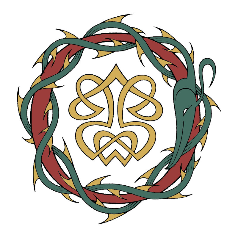 Celtic knot wreath design