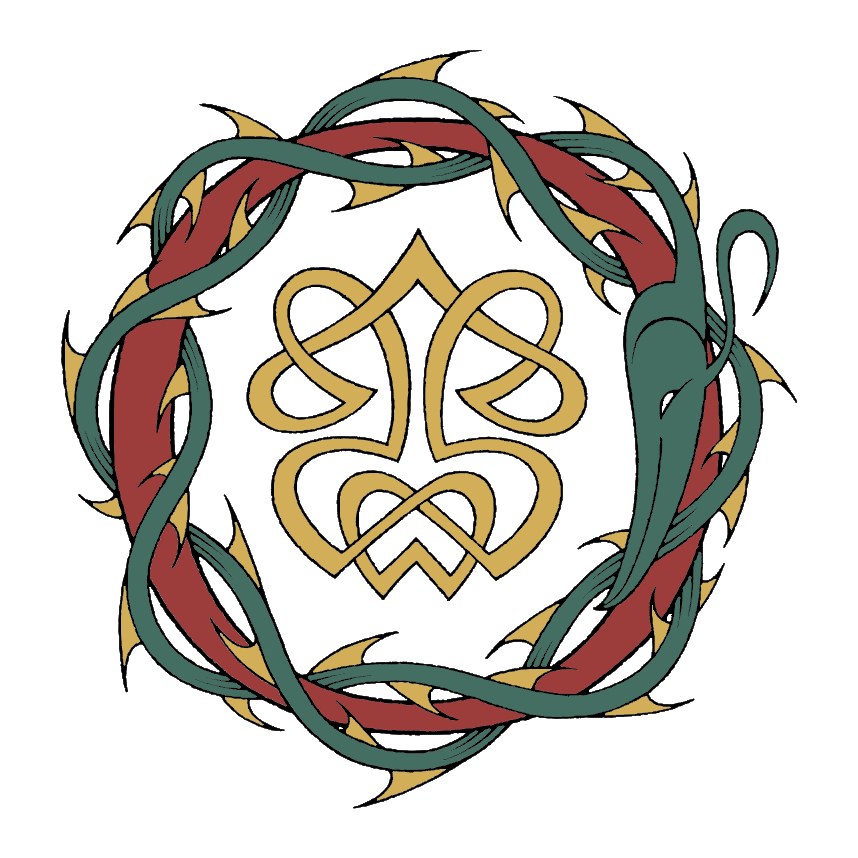 Celtic knot wreath design