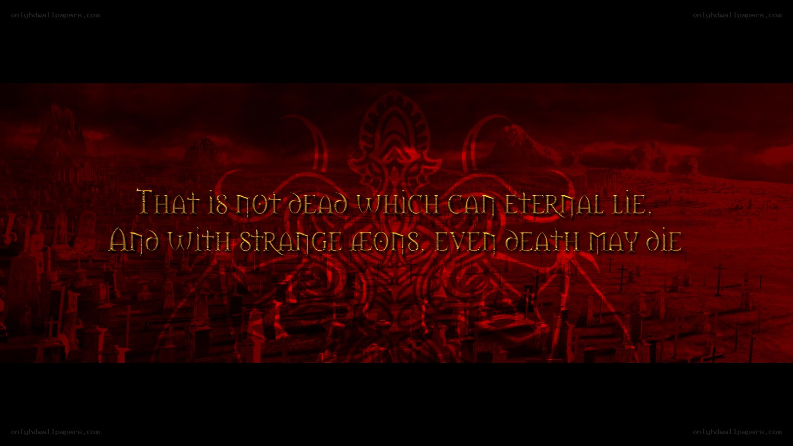 Cemetery with ominous quote