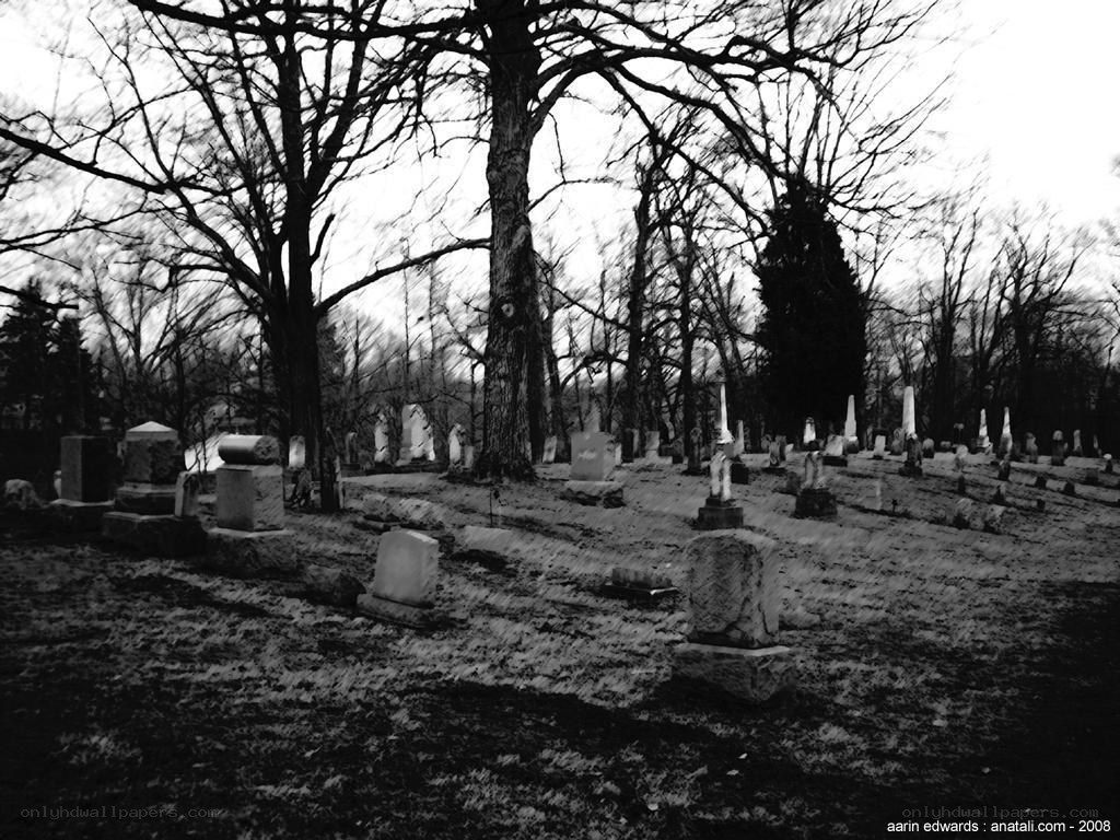 Cemetery with tombstones