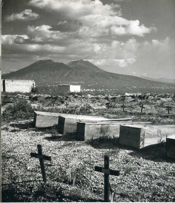Cemetery with Vesuvius in background