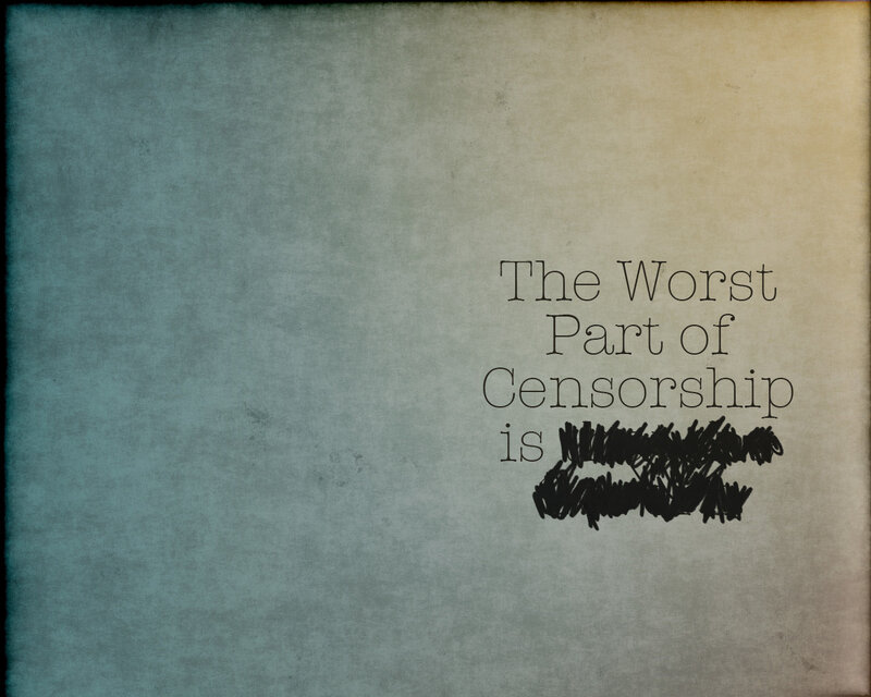 Censorship text with scribble