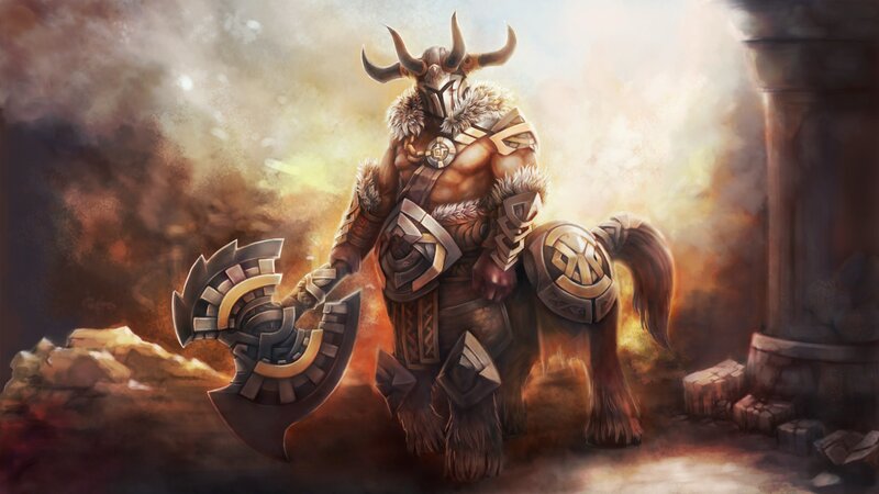 Centaur Warrior with Axe — Brown