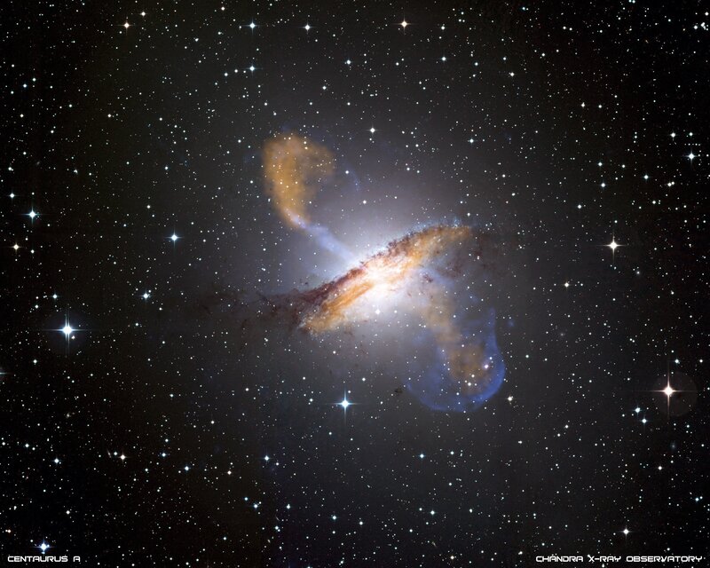 Centaurus a Galaxy — Black, Dramatic