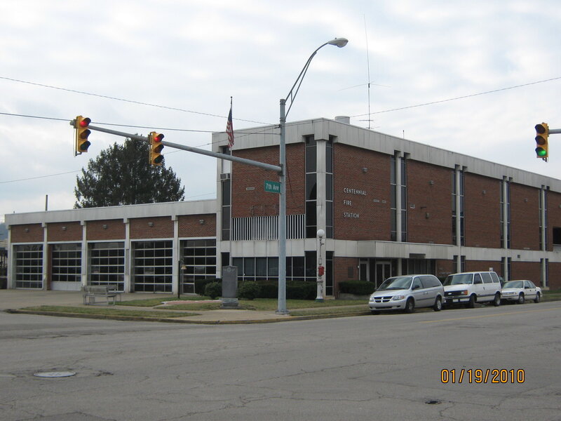 Centennial Fire Station on a cloudy day