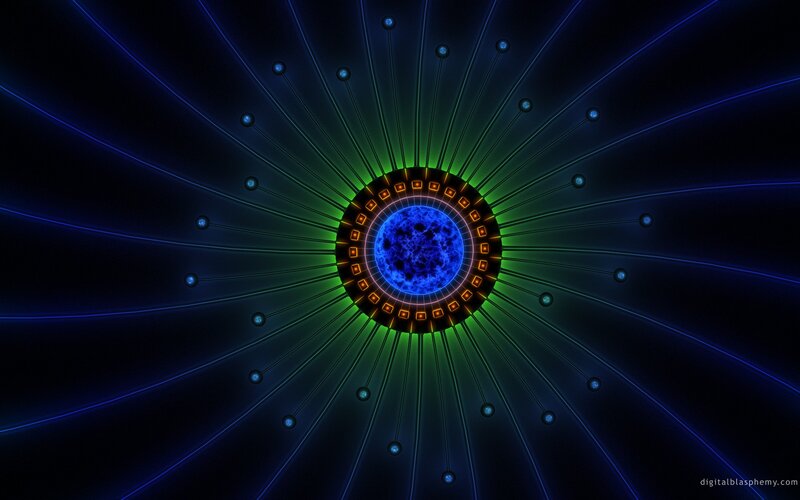 Central Blue Sphere