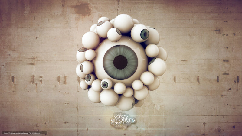 Central Eye Surrounded by Smaller Eyes — Beige