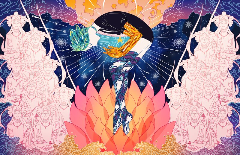 Central Figure on Lotus
