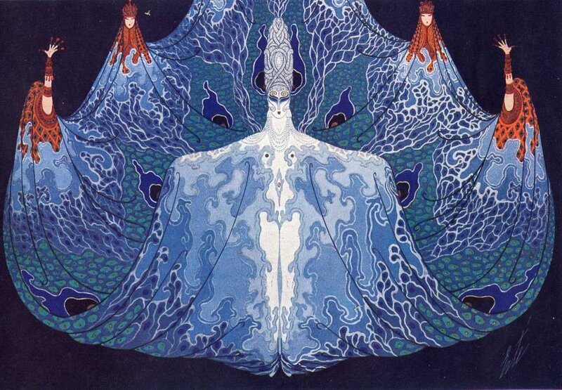 Central Figure with Blue Wings