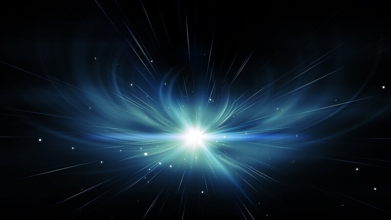 Central Light Burst — Blue