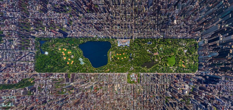 Central Park aerial view
