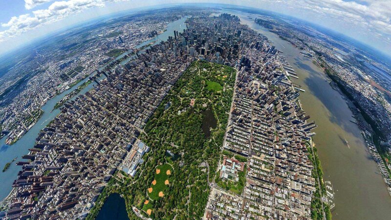 Central Park Aerial View — Green, Expansive