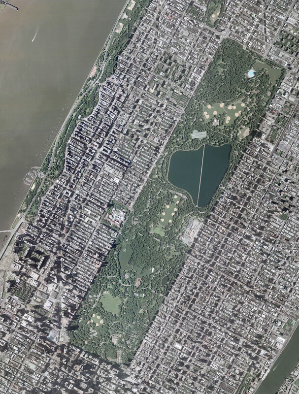 Central Park Aerial View — Green, Serene, Afternoon, Photograph, River