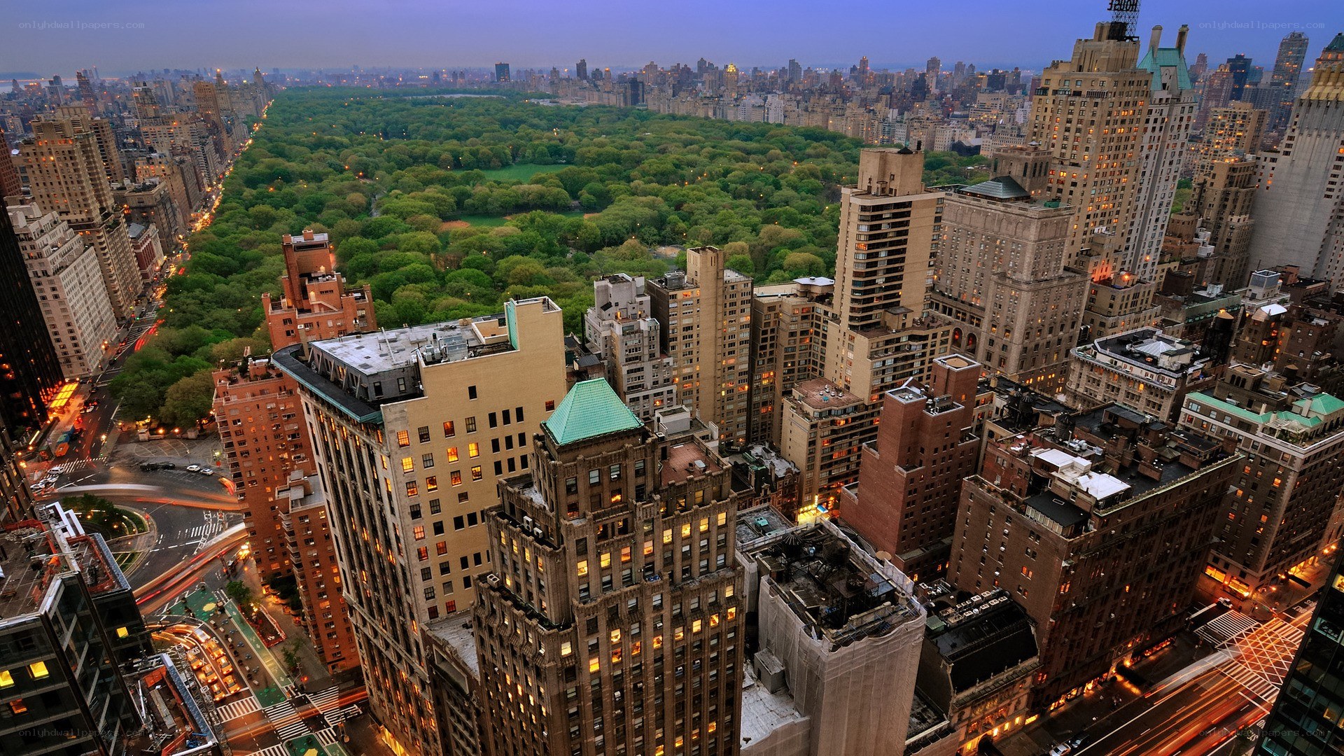 Central Park at dusk