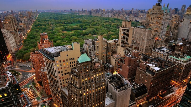 Central Park at dusk
