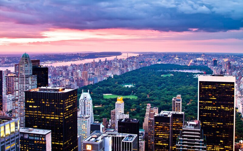 Central Park at sunset