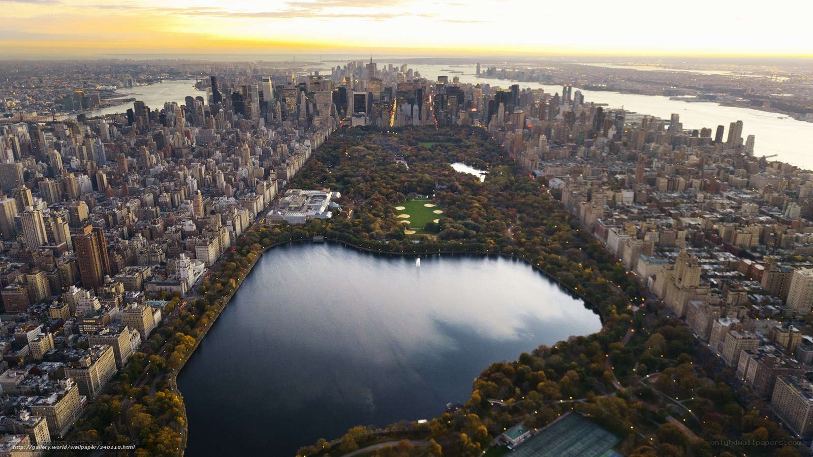 Central Park at sunset