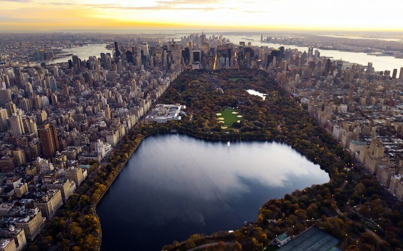 Central Park at Sunset — Blue