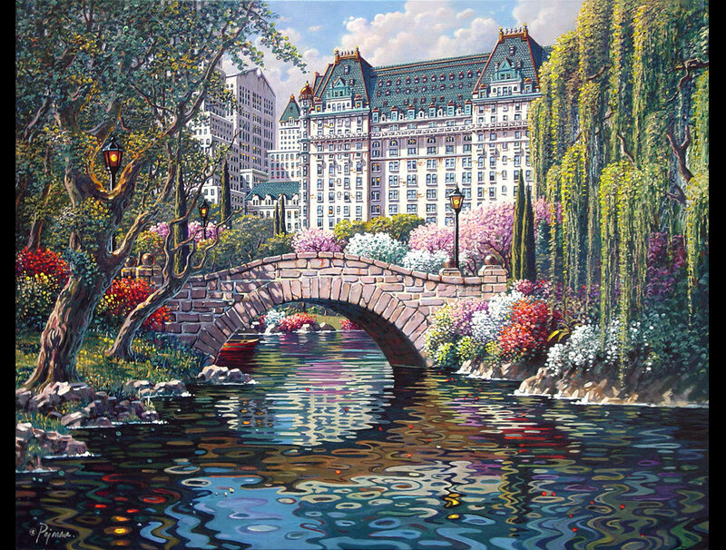 Central Park Bridge Scene