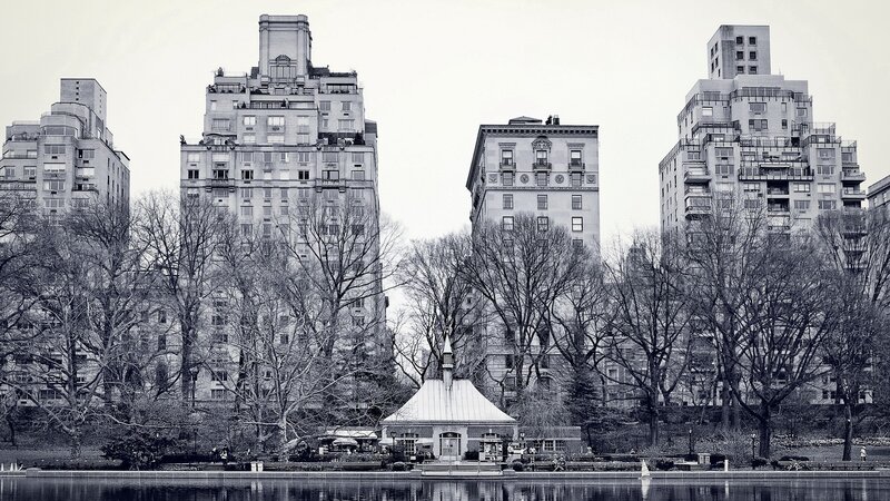 Central Park buildings and lake