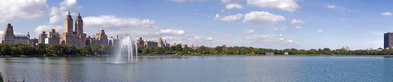 Central Park Lake with Fountain