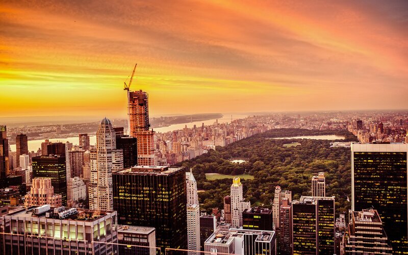 Central Park Skyline — Orange