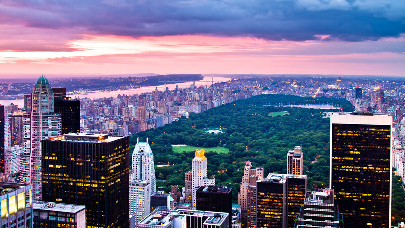 Central Park Skyline — Purple