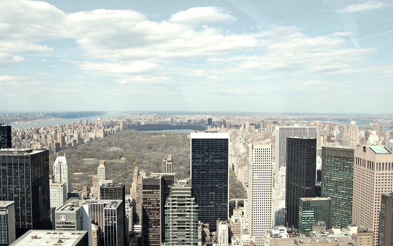 Central Park view from skyscraper