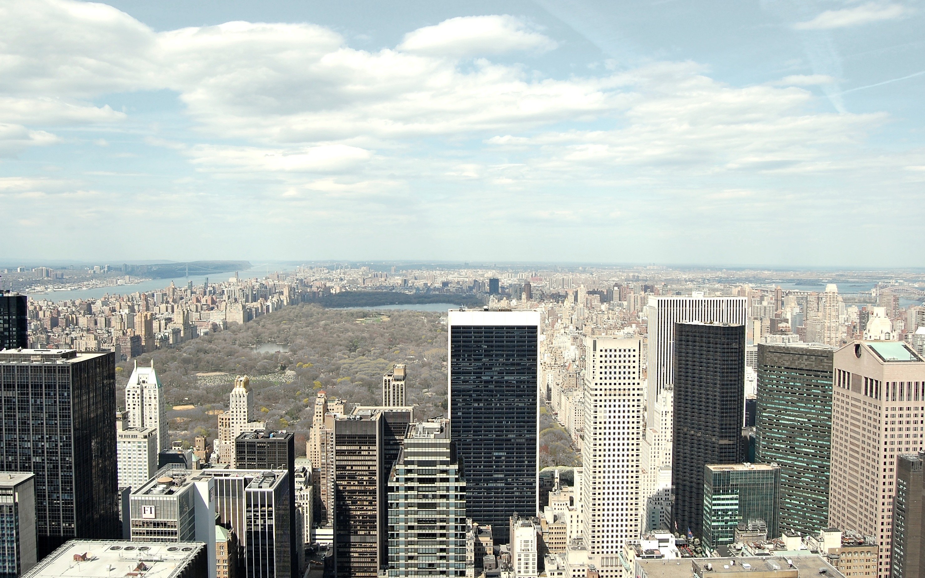 Central Park view from skyscraper