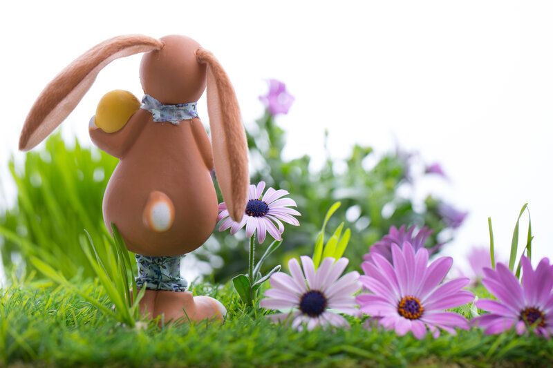 Ceramic Bunny Figurine — Green