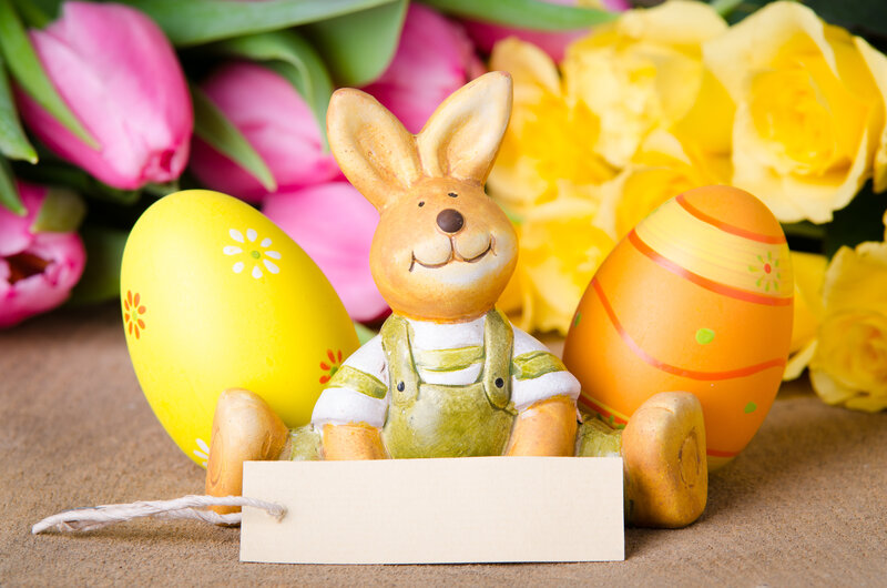 Ceramic Bunny Figurine — Yellow