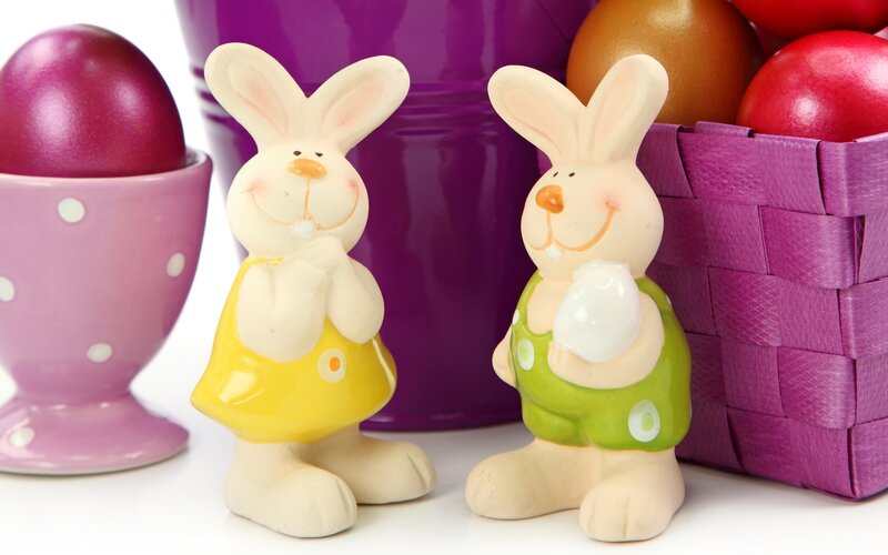 Ceramic Bunny Figurines